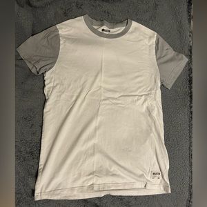 Hollister White Short Sleeve w/Grey Sleeves
